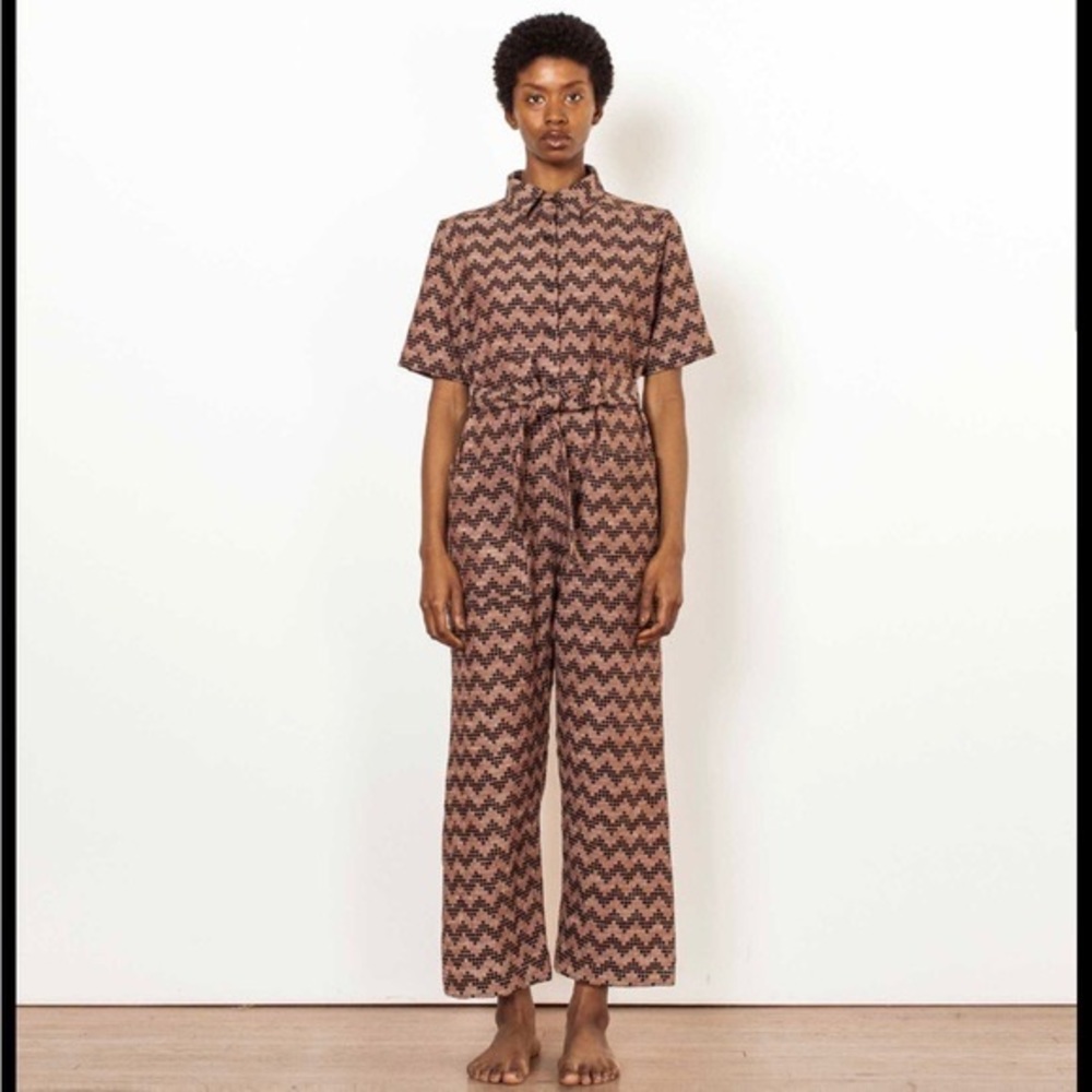 Ace & Jig Brown and Black Zigzag Jumpsuit